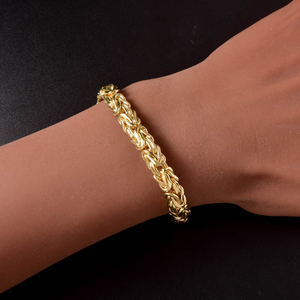 Premium Robust Layered Polished Timeless Durable Wholesale Chunky Geometric <b>Copper</b> 18K Gold Plated Chain Link <b>Bracelet</b> for - Product Image 2