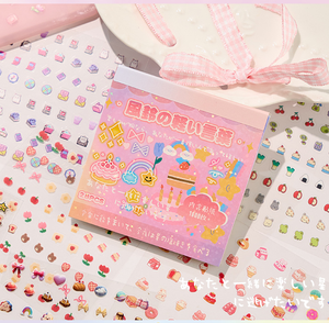 <span class=keywords><strong>Livre</strong></span> de décalcomanies DIY personnalisables à motifs de dessins animés <span class=keywords><strong>pour</strong></span> autocollants à ongles, feuilles découpées autocollantes 8x8cm, blocs-notes autocollants, <span class=keywords><strong>livre</strong></span> de décalcomanies - Product Image 1