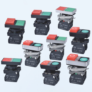 Interrupteur à bouton-poussoir en aluminium IP65 10A, taille 22 mm, avec configuration de contact 1NO 1NC pour le contrôle des panneaux d'appareils électroménagers - Product Image 1