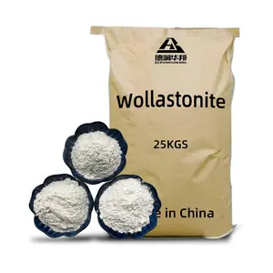 Poudre de wollastonite Poudre de céramique CaSIO3 Fabrication de glaçure céramique Blanc 200/325mesh Glaçure de wollastonite pour caoutchouc