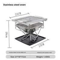 Barbecue pliable de camping en plein air, en acier inoxydable, poêle à bois portable, foyer, barbecue multifonctionnel, chauffage, modèle BATU