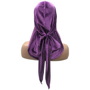 Gorros y gorros de terciopelo para hombre y mujer, cintas Extra largas de 360 <span class=keywords><strong>ondas</strong></span>, de alta calidad, estilo coreano, venta al por mayor - Product Image 3