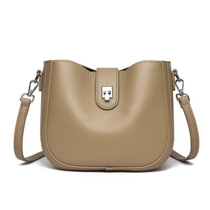 Echt Lederen Lady Crossbody Tas Dames Enkele Schoudertas Lichte Luxe Textuur High-End Effen Handzadeltas - Product Image 5