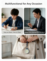 Gestalten Sie Ihr eigenes Logo & Co. Branding, trendige Herren-Quarz-Taschenuhr, modisches, lässiges Luxusdesign mit Lederarmband.