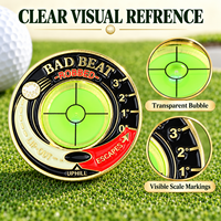 Alat Bantu Latihan Putting Golf Private Label Golf Green Reader Bubble Level Metal dengan Kemasan Kustom, Pasokan Pabrik, Grosir Langsung dari Pabrik