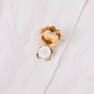 Gemelli in Lega con Fiore di Rosa Tridimensionale e Perla in Stile Coreano, Eleganti Decorazioni per Camicie da Donna, Stile Semplice e Lussuoso - Product Image 3