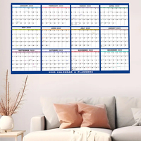 23 "X 35" 2025 Calendrier Mural Effaçable Large XL Wet & Dry Erase Laminé 12 Mois Annuel Planificateur Mural Annuel