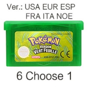 Video <b>Game</b> Hot 5 in 1 Emerald Leaf Green RireRed Ruby Sapphire <b>Game</b> Cartridge for Gba Gameboy - Product Image 4