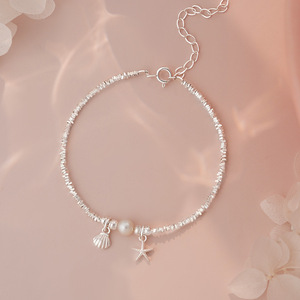 S925 <b>Silver</b> Star Shell <b>Bracelet</b> Fresh and Niche Design Exquisite and Sophisticated Accessory Suitable for Women - Product Image 6