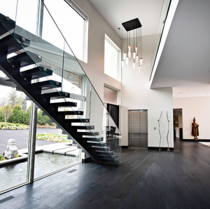 Escalera Flotante Interior de Alta Calidad, Escalera Comercial de Madera y Acero para Ático, con Estructura Monoviga - Product Image 3