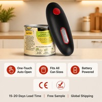 Ouvre-boîte automatique en gros, lot de 48 pièces, carton OEM, ouvre-bocal électrique à une touche, alimenté par piles, gadget de cuisine, conteneur 20GP, CE ROHS