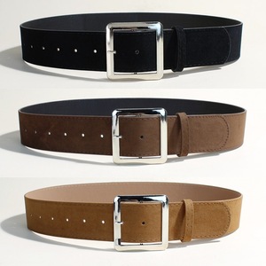 <span class=keywords><strong>Ceinture</strong></span> amincissante rétro style Maillard en <span class=keywords><strong>velours</strong></span> de peau de cerf PU pour <span class=keywords><strong>femme</strong></span>, avec boucle ardillon en alliage, 4,7 cm x 103 cm - Product Image 1