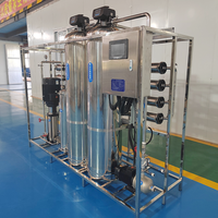 Système de filtration d'eau industrielle par osmose inverse en acier inoxydable 2000L/H, station de traitement RO, pompe PLC, filtration certifiée CE ISO