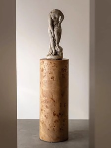 Rachel Donath Vernier Sculpture linéaire présentoir à lit Table d'appoint étagère cachée ronce <span class=keywords><strong>Grain</strong></span> de bois salon Table basse gauche - Product Image 2