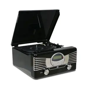 Am/Fm Analoge Tuning Digitale Uitlezing W/Ufd Mp3 Opname CD-MP3/Usb Draaitafel, Bluetooth En Ingebouwde Stereo Speakers Jukebox