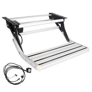 Marchepied électrique pour <span class=keywords><strong>camping</strong></span>-<span class=keywords><strong>car</strong></span> avec éclairage LED, en alliage d'aluminium, pliable, échelle simple, charge 200 kg, pour <span class=keywords><strong>camping</strong></span>-<span class=keywords><strong>car</strong></span>, caravane, porte d'entrée - Product Image 2