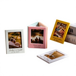 Porte-photos en bois naturel fait main, écologique, cadre photo rustique, présentoir de table, souvenirs de famille, décoration de la maison, bureau - Product Image 1