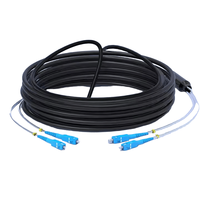 Câble de raccordement tactique en fibre optique SM extérieur YOFC 12C 24C, gaine PE GYXTW, connexion rapide SC/LC/ST/FC, certifié ISO9001/CE/RoHS