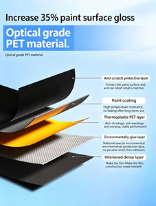 Vinilo de Lujo para Envoltura de Autos, Color Gris Oscuro, PET Brillante, 7.5 mil, Auto-Reparable, Resistente a Arañazos, Película Decorativa Exterior para Sedanes - Product Image 4