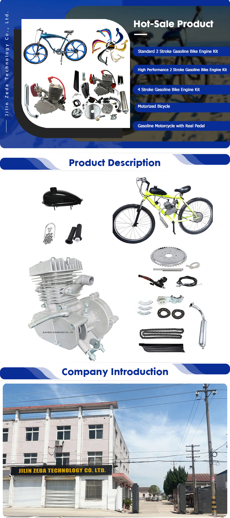 ZEDA-100 MAX Petrol Engine Kit for Motorized Bicycles