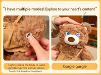 Grand ours en peluche brun clair de 39 pouces - Ours en peluche géant pour maman et bébé - Cadeau pour la fête des mères