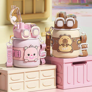 Seaygift Mode Nouvelle Tendance 620ml Bouteille Isotherme Enfant Motif Panda Dessin Animé en Plastique Écologique pour Voyage - Product Image 5