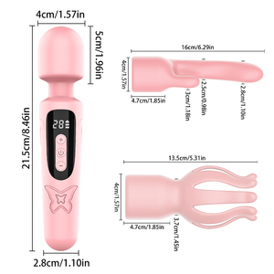 Bướm LCD hiển thị AV Rod Vibrator với 30 tần số rung động mạnh đôi thay thế đầu sạc Rod g-spot massage Rod - Product Image 5