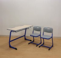 Comnenir Class Furniture Pupitre et chaise scolaires doubles pour 2 élèves, usage universitaire