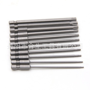Juego de Puntas de Destornillador Torx Hesheng S2, Vástago Hexagonal de 6 mm, 50, 75, 100 mm, Acero para Herramientas de Grado Industrial, Métrico - Product Image 4