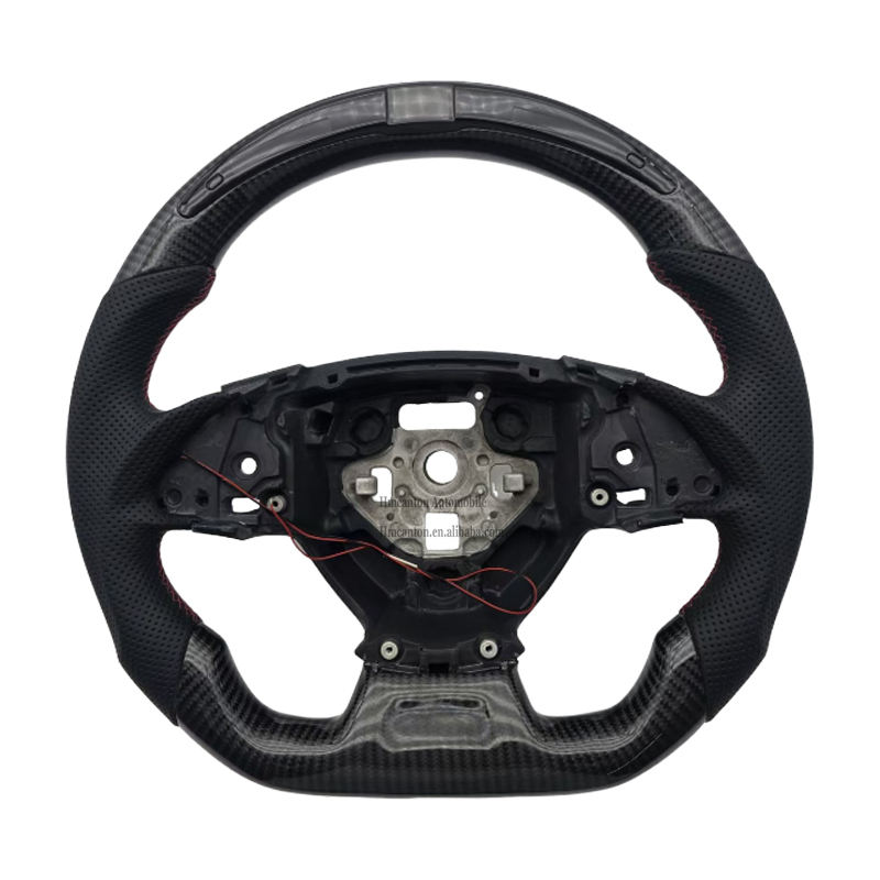 หนัง + LED + คาร์บอนไฟเบอร์ + เย็บสีแดง