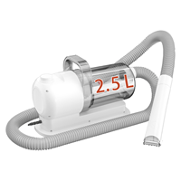 Kit de toilettage professionnel pour animaux de compagnie 5-en-1, tondeuse et tondeuse à barbe électrique silencieuse pour chiens à poils lâches - Grand bac à poussière de 2,5 L