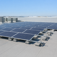 Système de montage solaire pour toit plat anodisé en aluminium 6005-T5+ SUS304, support de panneau PV, installation rapide, garantie 15 ans, 60 m/s