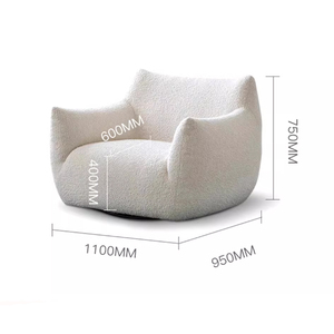 Sillón Puff Gigante <span class=keywords><strong>de</strong></span> Peluche para Adultos con Reposabrazos - Puff Beige Extra Grande y Cómodo para Descansar en el <span class=keywords><strong>Suelo</strong></span> - Product Image 6