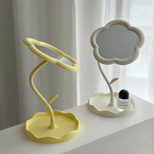 Aangepaste Groothandel Multi Color Zonnebloem Vormige Desktop Bloem Schoonheid Make-Up Spiegel - Product Image 2