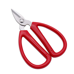 Ciseaux à ongles en acier inoxydable, lame droite, manche rouge, durables, pour manucure, usage adulte - Product Image 2