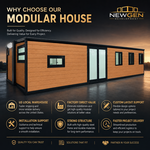 Casa Contenedor Expandible con Acabado de Madera y Marco Negro, Estructura de Acero Prefabricada, Casa Modular Pequeña, Diseño Moderno, Uso como Oficina o Apartamento - Product Image 5