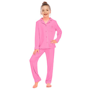 <span class=keywords><strong>Pyjama</strong></span> de style européen et américain pour enfants, ensemble pantalon et haut à manches longues pour garçons et filles, respirant, élastique et confortable en modal - Product Image 2
