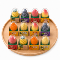 Prix d'usine – Glaces en forme de fruits 75g : Mangue, Litchi, Raisin, Ananas – Friandise glacée