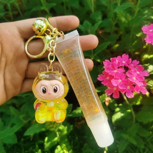 Pırıltılı Lipgloss sevimli koyun akrilik anahtarlık çocuklar kendi anahtarlık kozmetik sıvı ruj toptan dudak parlatıcısı yapmak - Product Image 5