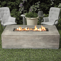 Profitez du foyer extérieur au gaz/propane en faux bois HF48708AA de 48 pouces pour patio