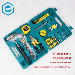 Sửa chữa nhà Kit với thép wrenches tua vít điện làm việc bits bao gồm sự kết hợp trong trường hợp khó khăn nhựa hộp công cụ thiết lập - Product Image 2