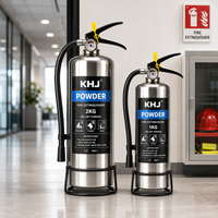 Extincteurs portatifs à poudre sèche en acier inoxydable personnalisés certifiés ISO 7165, 4-5 kg et 6 kg, décharge en 8-15 secondes, garantie de 12 ans