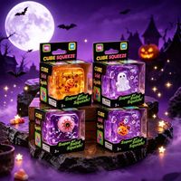 Adorable jouet fantôme Halloween en TPR scintillant à rebond lent, anti-stress, pour adolescents et adultes, idéal pour les fêtes