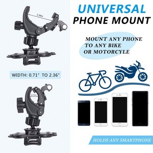 Soporte de silicona <span class=keywords><strong>para</strong></span> teléfono móvil con instalación rápida <span class=keywords><strong>para</strong></span> manillar de motocicleta, rotación ajustable <span class=keywords><strong>para</strong></span> bicicleta - Product Image 4