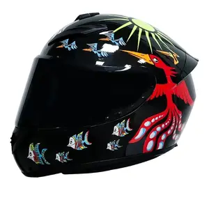 卸売オートバイヘルメットファッション安全ヘルメット新しいパターンのオートバイ用フルフェイスヘルメット