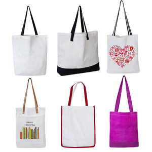 Borsa da 12 once per sublimazione di nuovo arrivo con piccola tasca personalizzata in bianco di grande capacità per lo Shopping in pelle sintetica borsa a mano - Product Image 6