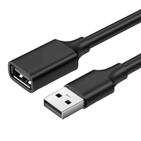 Câbles d'extension USB mâle vers USB femelle avec gaine en PVC, conducteur en cuivre pur USB2.0, support pour téléphone