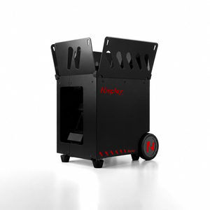Machine à balles de tennis portable professionnelle Nisplay N4 Lite pour usage extérieur, en aluminium, roues silencieuses, poignée de traction, vitesse réglable à distance - Product Image 1