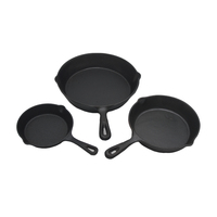 Meilleurs ustensiles de cuisine en fonte pré-assaisonnée Ensembles de poêles et poêles à frire de taille personnalisée pour la cuisine et le camping Métal antiadhésif pour l'extérieur