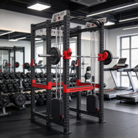 Rack de squat robuste à six poteaux avec machine à câbles intégrée – Équipement de fitness pour la musculation